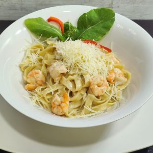 Fetuccini alfredo camaron $6.860